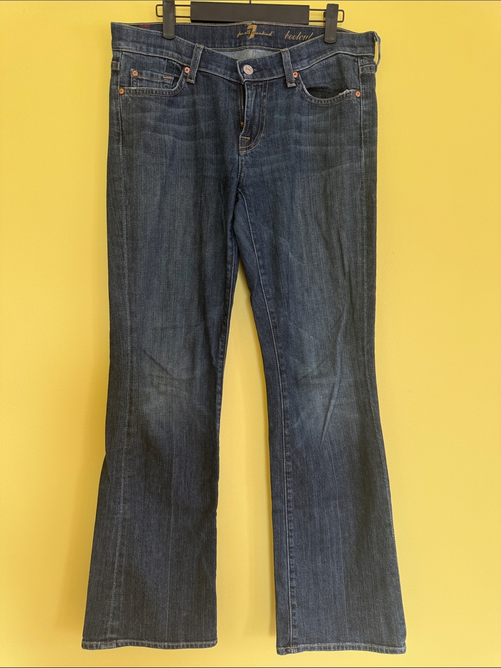 7 For All Mankind Dark Blue Flare Jeans